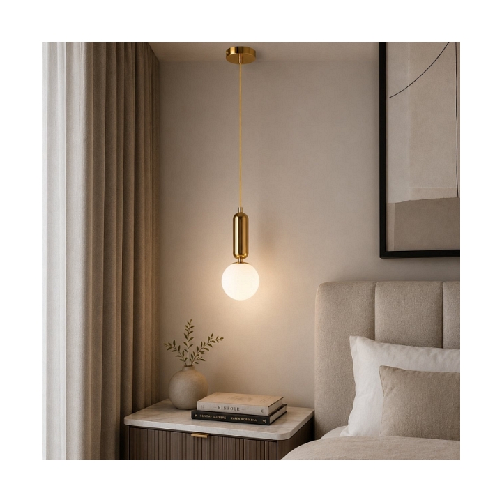 Lampa wisząca UNO złota połysk 20 cm - Step Into Design