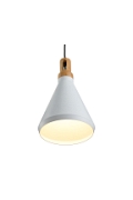 Lampa wisząca NORDIC WOODY biało drewniana 25 cm - Step Into Design