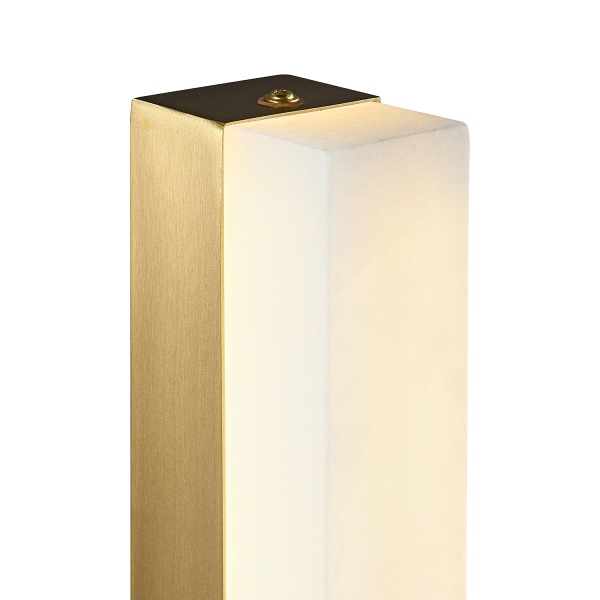 Lampa ścienna BLOCK biały marmur i mosiądz 40 cm Step Into Design