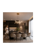 Lampa wisząca CRISS CROSS LED złota 78 cm - Step Into Design