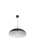 Lampa wisząca SAUCER 45 cm - czarna minimalistyczna oprawa do wnętrz nowoczesnych - Step Into Design
