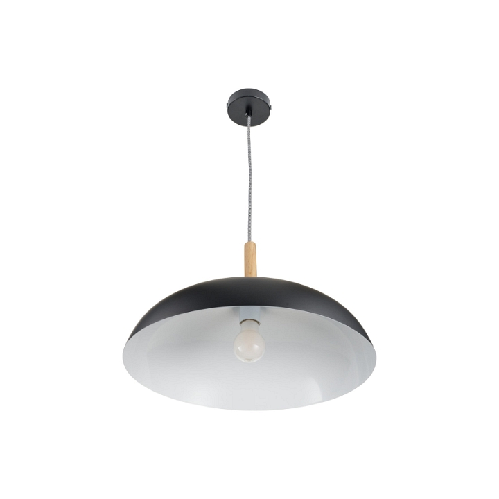Lampa wisząca SAUCER 45 cm - czarna minimalistyczna oprawa do wnętrz nowoczesnych - Step Into Design