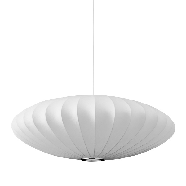 Lampa wisząca SILK FLAT biała 60 cm - nowoczesna i minimalistyczna Step Into Design