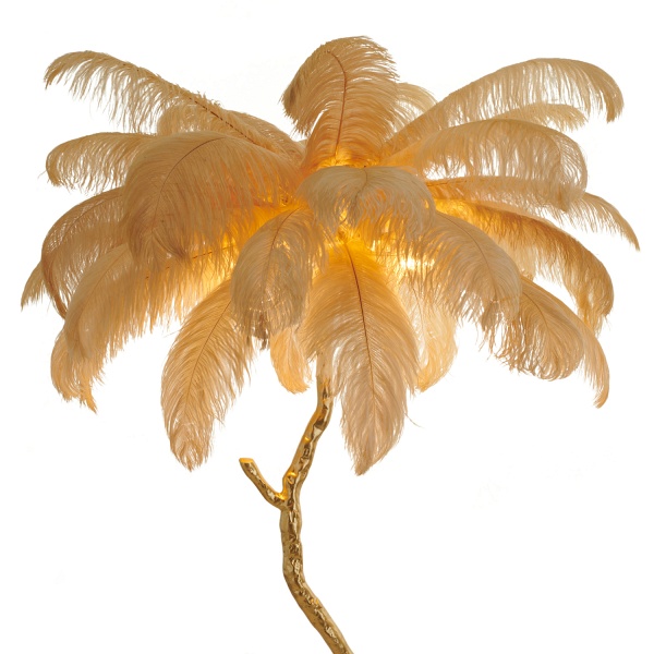 Lampa podłogowa EMU pióra beżowe 150 cm Step Into Design