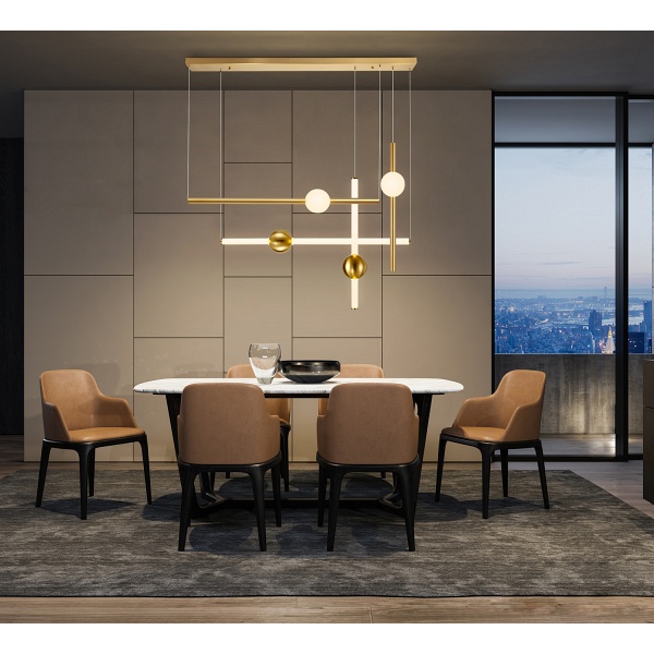 Lampa wisząca O-LINE L-4 - LED, 110 cm, mosiądz Step Into Design