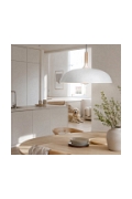 Lampa wisząca SAUCER 45 cm - biała minimalistyczna oprawa do wnętrz nowoczesnych - Step Into Design