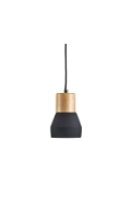 Lampa wisząca CONCRETE 12 cm- czarny beton, drewno - Step Into Design