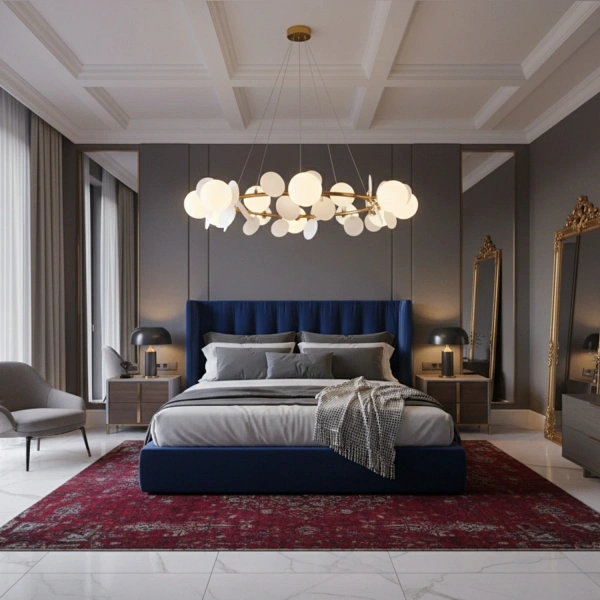 Lampa wisząca CHIC biało złota 105 cm - nowoczesna lampa do salonu Step Into Design