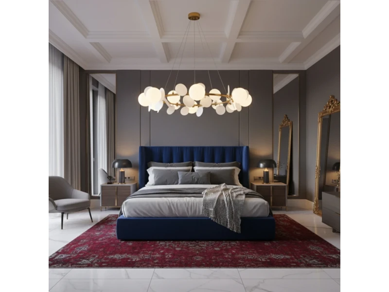 Lampa wisząca CHIC biało złota 105 cm - nowoczesna lampa do salonu Step Into Design