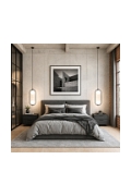 Lampa wisząca COSTA DUO 50 cm - czarny stelaż, dwa klosze - Step Into Design