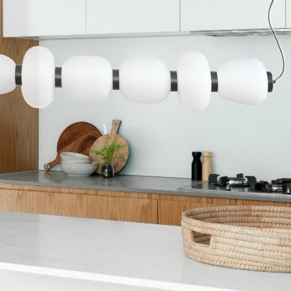 Lampa wisząca BRILLA-6 LED biało-złota 125 cm Step Into Design