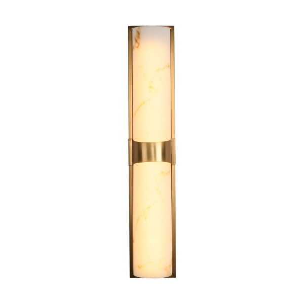 Lampa ścienna MURO LED 66 cm - biały alabaster, złote detale Step Into Design