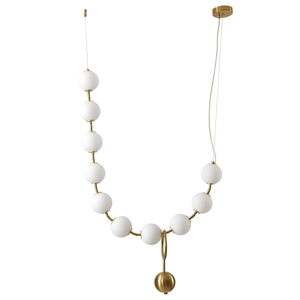Lampa wisząca CORALLI L biało-mosiężna Step Into Design