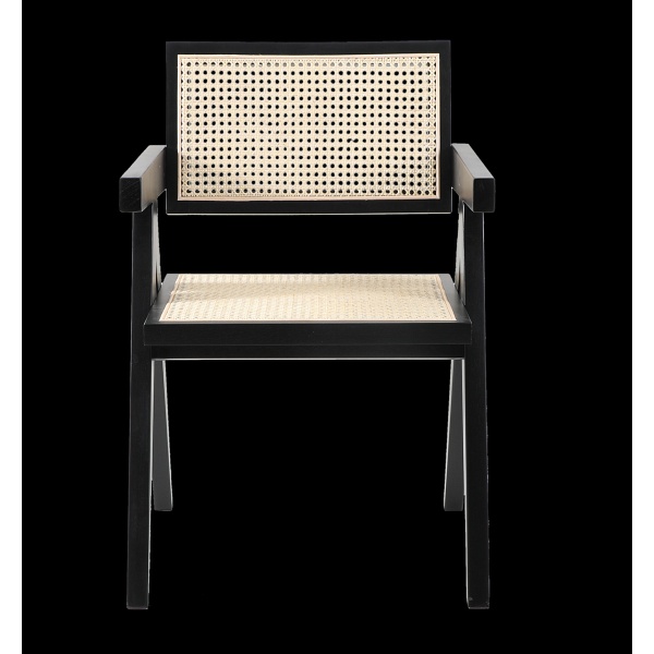 Krzesło BOHO drewniane w kolorze czarnym z podłokietnikami Step Into Design