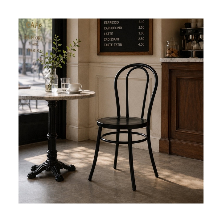 Krzesło CAFE czarne w stylu secesyjnym - Step Into Design