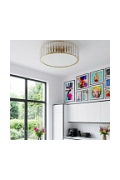Plafon sufitowy glamour MAGIA 40 cm - złoty szczotkowany, kryształy K9 - Step Into Design