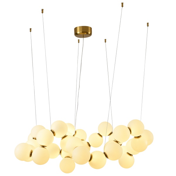 Lampa wisząca CORALLI-100 biało-mosiężna 100 cm Step Into Design