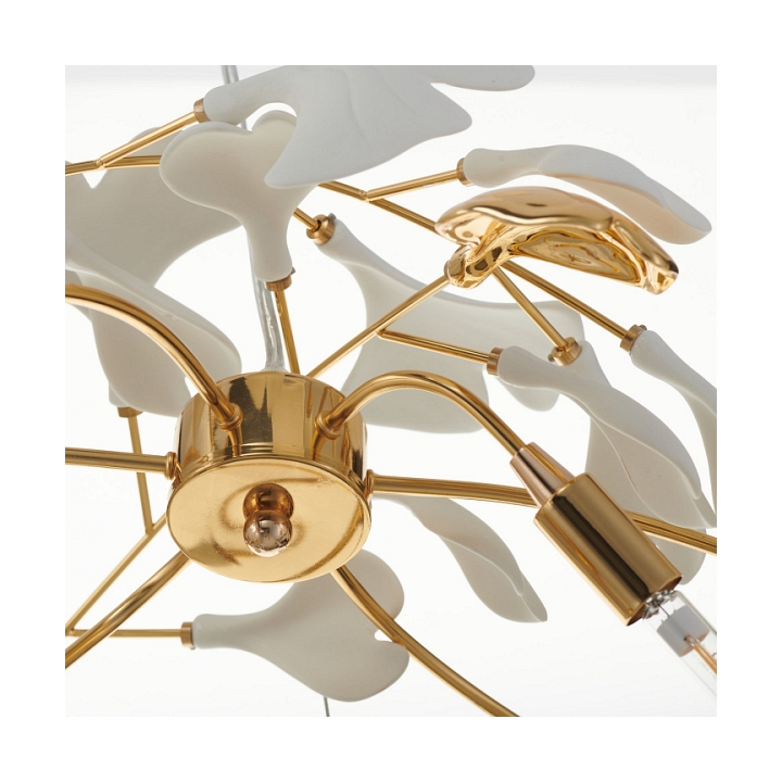 Lampa wisząca BOTANIKA GOLD 100 cm - złota, G9, regulowana, designerska - Step Into Design