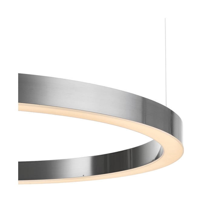 Lampa wisząca CIRCLE 80 cm - LED, ring nikiel szczotkowany - Step Into Design