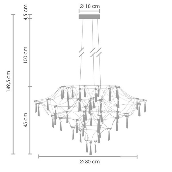 Lampa wisząca CRYSTAL NET LED 4561 lm Step Into Design