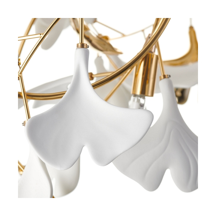Lampa wisząca BOTANIKA GOLD 100 cm - złota, G9, regulowana, designerska - Step Into Design