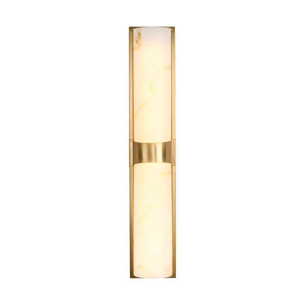 Lampa ścienna MURO LED 66 cm - biały alabaster, złote detale Step Into Design