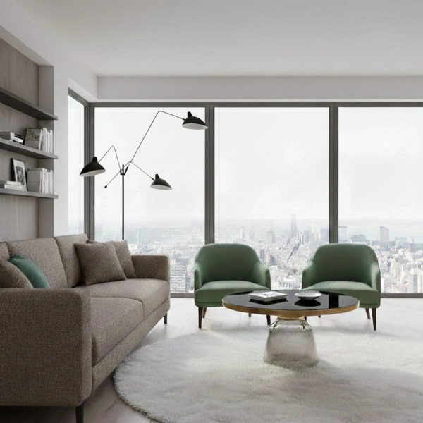 CRANE-3F - lampa podłogowa metalowa 3-ramienna, czarna, 210 cm Step Into Design