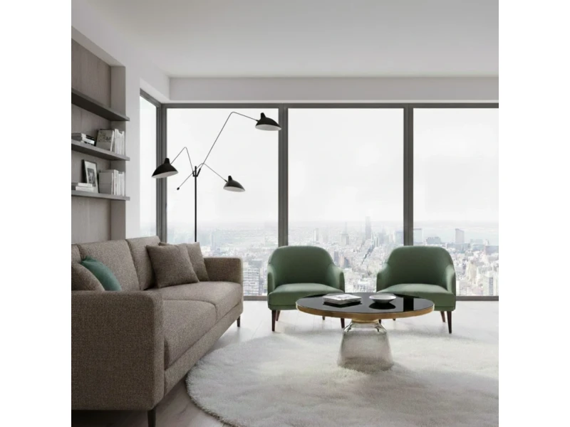 CRANE-3F - lampa podłogowa metalowa 3-ramienna, czarna, 210 cm Step Into Design