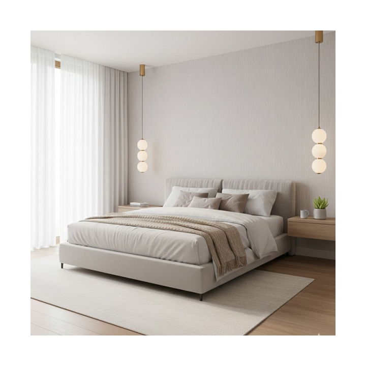 Lampa wisząca PERLA LED 12 cm biało złota - Step Into Design