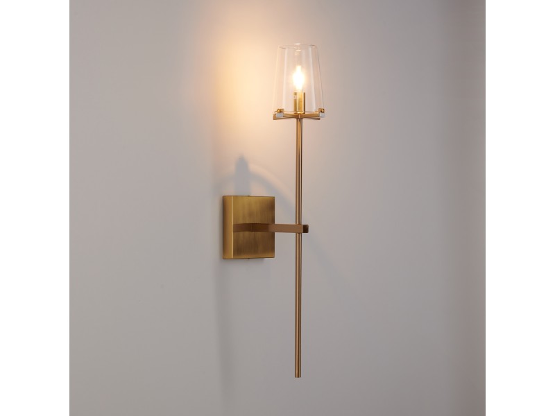 Lampa ścienna CLASSICO złota szklany klosz 62 cm Step Into Design