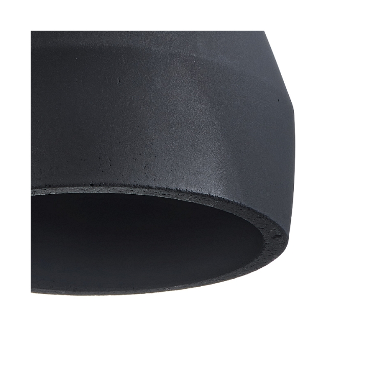 Lampa wisząca CONCRETE 12 cm- czarny beton, drewno - Step Into Design