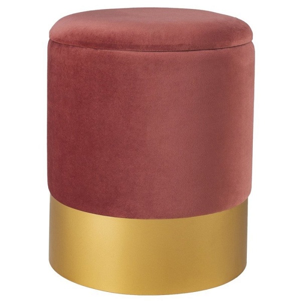 Pufa welurowa VELVET przydymiony róż / rozm. M Step Into Design