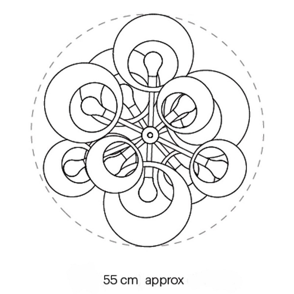 Lampa wisząca ASTRONOMY-11 czarna 55 cm Step Into Design