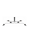 Lampa wisząca CRANE-6P czarna 270 cm - Step Into Design