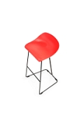 Hoker CARO BAR czarne nogi i czerwone siedzisko 75 cm - Step Into Design