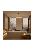 Lampa wisząca ACIRCULO 50 cm - czarny ring LED - Step Into Design