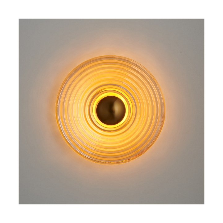 Lampa ścienna HELIOS 30 cm bursztynowo złota - Step Into Design