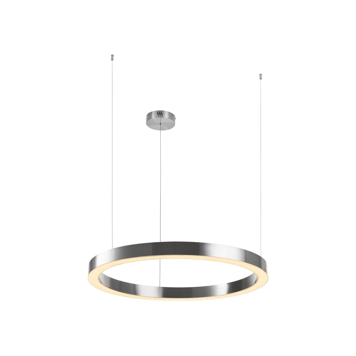 Lampa wisząca CIRCLE 80 cm - LED, ring nikiel szczotkowany - Step Into Design