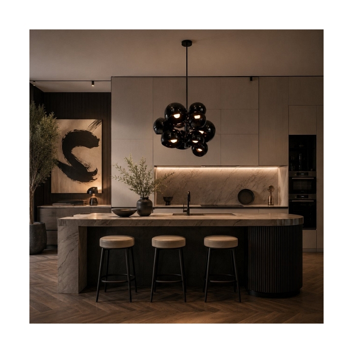 Lampa wisząca ASTRONOMY-11, 55 cm - czarna - Step Into Design
