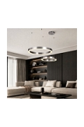 Lampa wisząca CIRCLE 40+60 LED nikiel na 1 podsufitce - Step Into Design