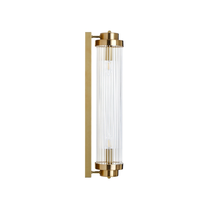 Lampa ścienna STELO 60 cm - kinkiet kryształowy LED, rama metalowa, złoty - Step Into Design