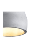 Lampa wisząca CONCRETE 12 cm- szary beton, drewno - Step Into Design