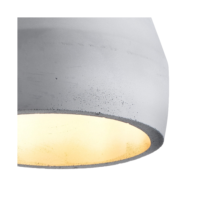Lampa wisząca CONCRETE 12 cm- szary beton, drewno - Step Into Design