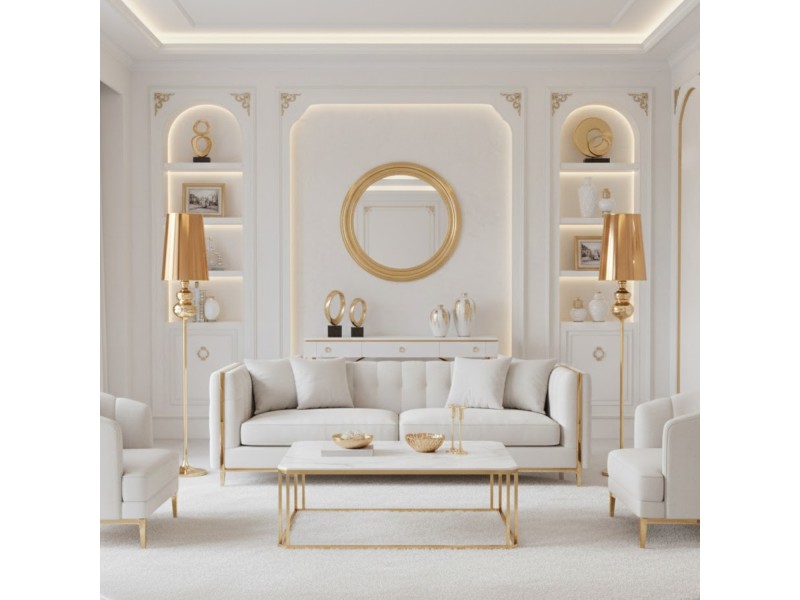 Lampa podłogowa QUEEN - F złota 175 cm Step Into Design