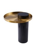 Stolik kawowy COLUMN marmurowy czarno złoty 55 cm Step Into Design