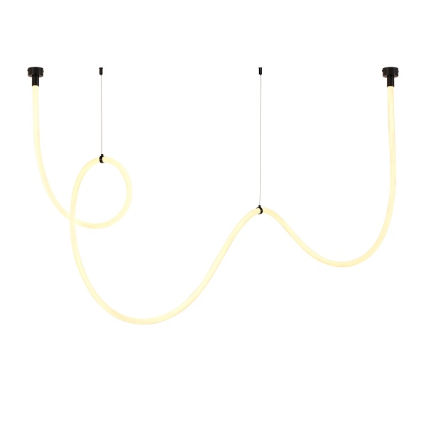Lampa wisząca SNAKE LED wąż ledowy czarna 400 cm Step Into Design