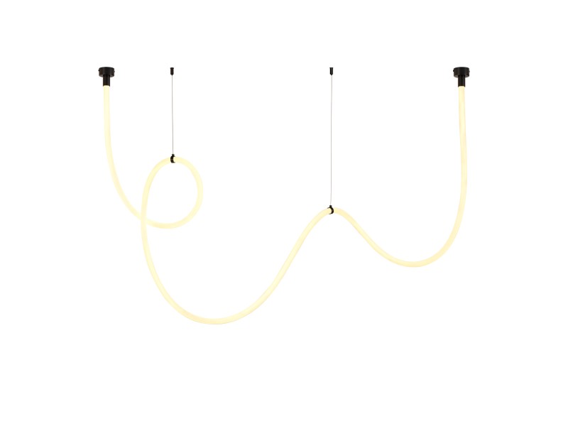 Lampa wisząca SNAKE LED wąż ledowy czarna 400 cm Step Into Design