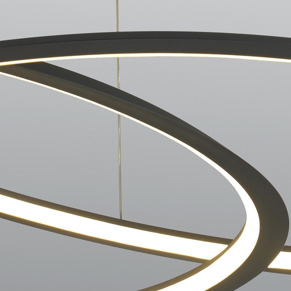 Lampa wisząca SPIRELLO ledowa czarna 80 cm Step Into Design