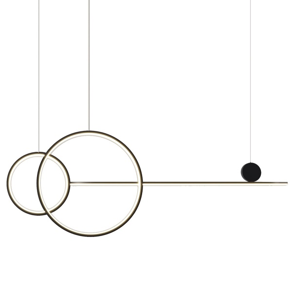 Lampa wisząca NEW AGE LED 120 cm - oprawa sufitowa czarna Step Into Design