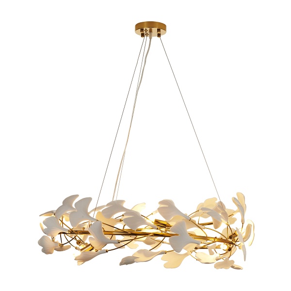 Lampa wisząca BOTANIKA złoto biała 80 cm Step Into Design